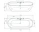 Отдельностоящая акриловая ванна AquaStream Lybra 170x75x58 Lybra170 фото 10