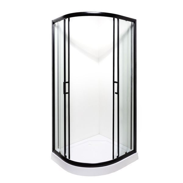 Душова кабіна INSANA MIRA black 90x90x205 низький піддон А0046234 фото
