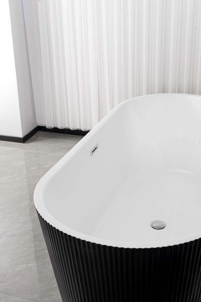 Отдельностоящая акриловая ванна AquaStream AZURE NERO 170x75x58 AZURENERO170 фото