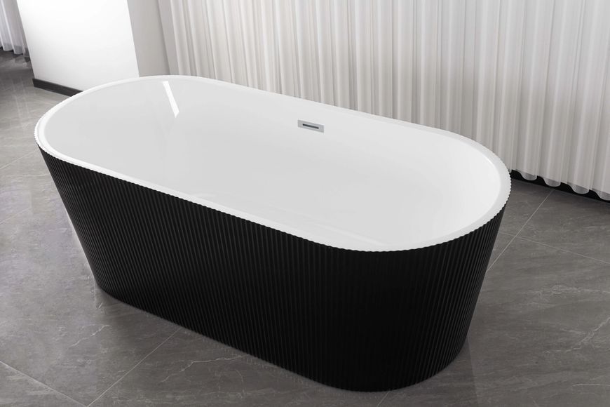 Отдельностоящая акриловая ванна AquaStream AZURE NERO 170x75x58 AZURENERO170 фото