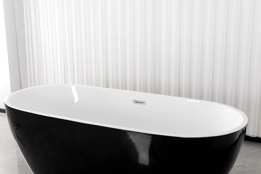 Отдельностоящая акриловая ванна AquaStream SYMI NERO 175x80x60 SYMINERO175 фото