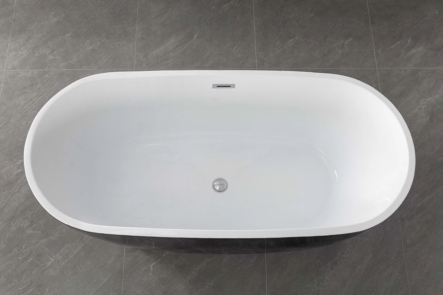 Отдельностоящая акриловая ванна AquaStream SYMI NERO 175x80x60 SYMINERO175 фото