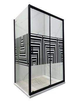 Душова кабіна Artex STT-100 Black Print (100x80x185 см) БЕЗ ПІДДОНА AR-STT100BLPRNOPOD фото