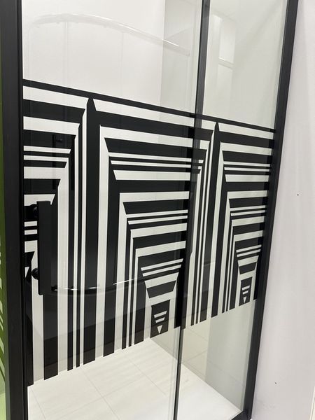 Душова кабіна Artex STT-100 Black Print (100x80x185 см) БЕЗ ПІДДОНА AR-STT100BLPRNOPOD фото
