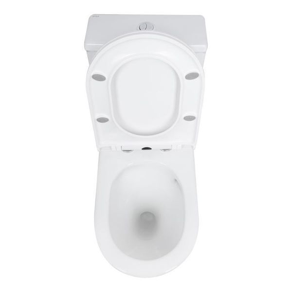 Унітаз-моноблок підлоговий Qtap Kolibri Ultra Quiet безобідковий з сидінням Soft-close WHITE QT10226380W SD00052624 фото