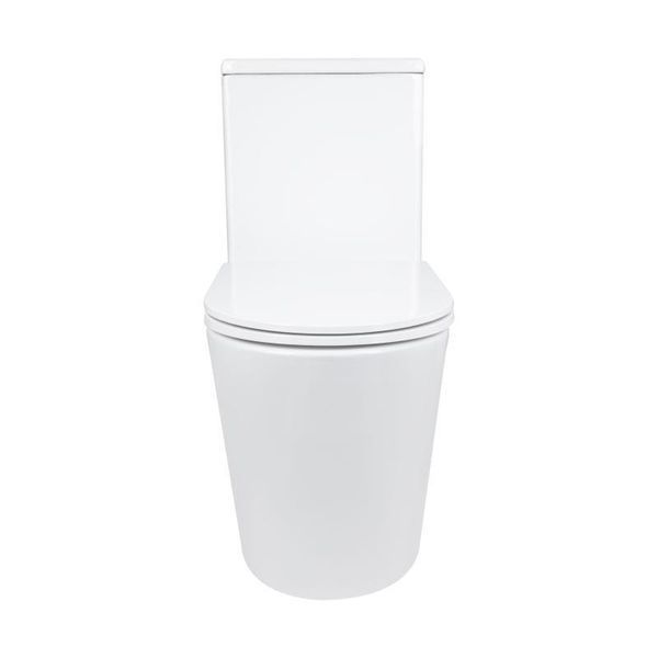 Унітаз-моноблок підлоговий Qtap Kolibri Ultra Quiet безобідковий з сидінням Soft-close WHITE QT10226380W SD00052624 фото