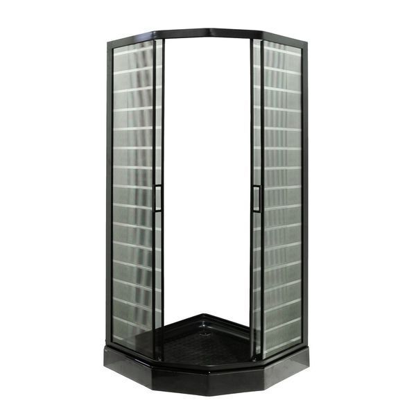 Душова кабіна INSANA Ida Black P 92/5 B LN 90х90х205 низький піддон А0048480 фото