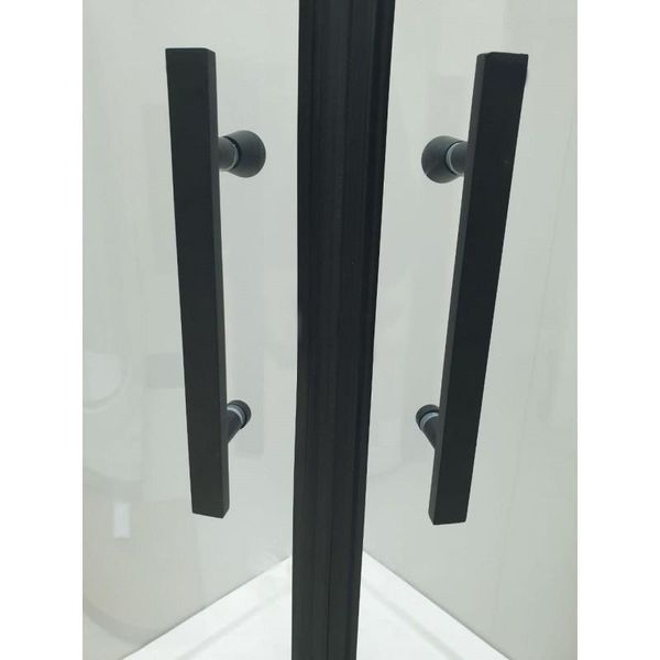 Душевая кабина Aquanil ALONZA 100х100х190 прозрачное стекло профиль черный ALONZA100BLACK фото