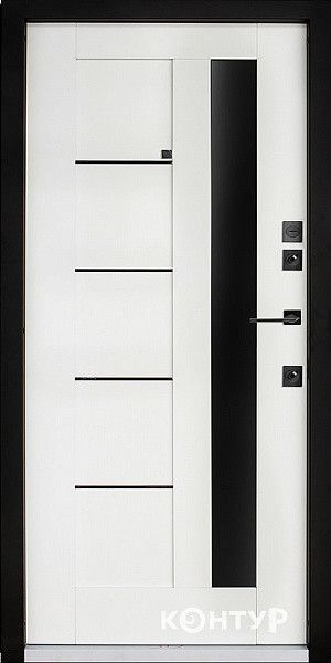 Входная дверь Magda 632/605 Тип 3.2 квартира Сланец темный/Супермат белый 632/605 фото