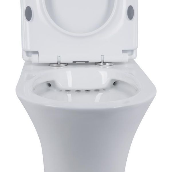 Унітаз-компакт Qtap Presto безобідковий з сідінням Soft-close QT24221217AW SD00045982 фото