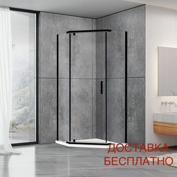 Душевая кабина Aquanil VIOLET 90x90x190 прозрачное стекло профиль черный VIOLET90BLACK фото