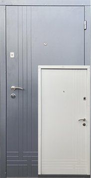 Двері вхідні Redfort Сіті Лайт вулиця антрацит / біле дерево серія Оптима плюс ДВР0019П фото