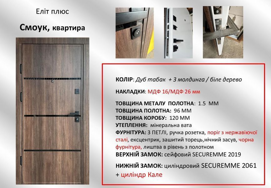 Входная дверь Redfort Смоук квартира серия Элит + ДВР00532Л фото