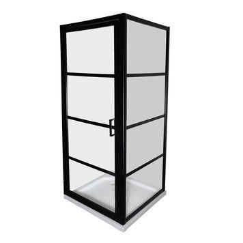 Душова кабіна INSANA Black Phone KT 90x90x185 без піддону А0045335 фото