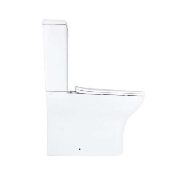 Унітаз підлоговий Qtap Aries Rimless безобідковий з сидінням Soft-close WHITE QT03228302W SD00052628 фото
