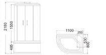 Душовий бокс Atlantis AKL 1110B L 110х82x220 з електронікою AT-AKL1110BL фото
